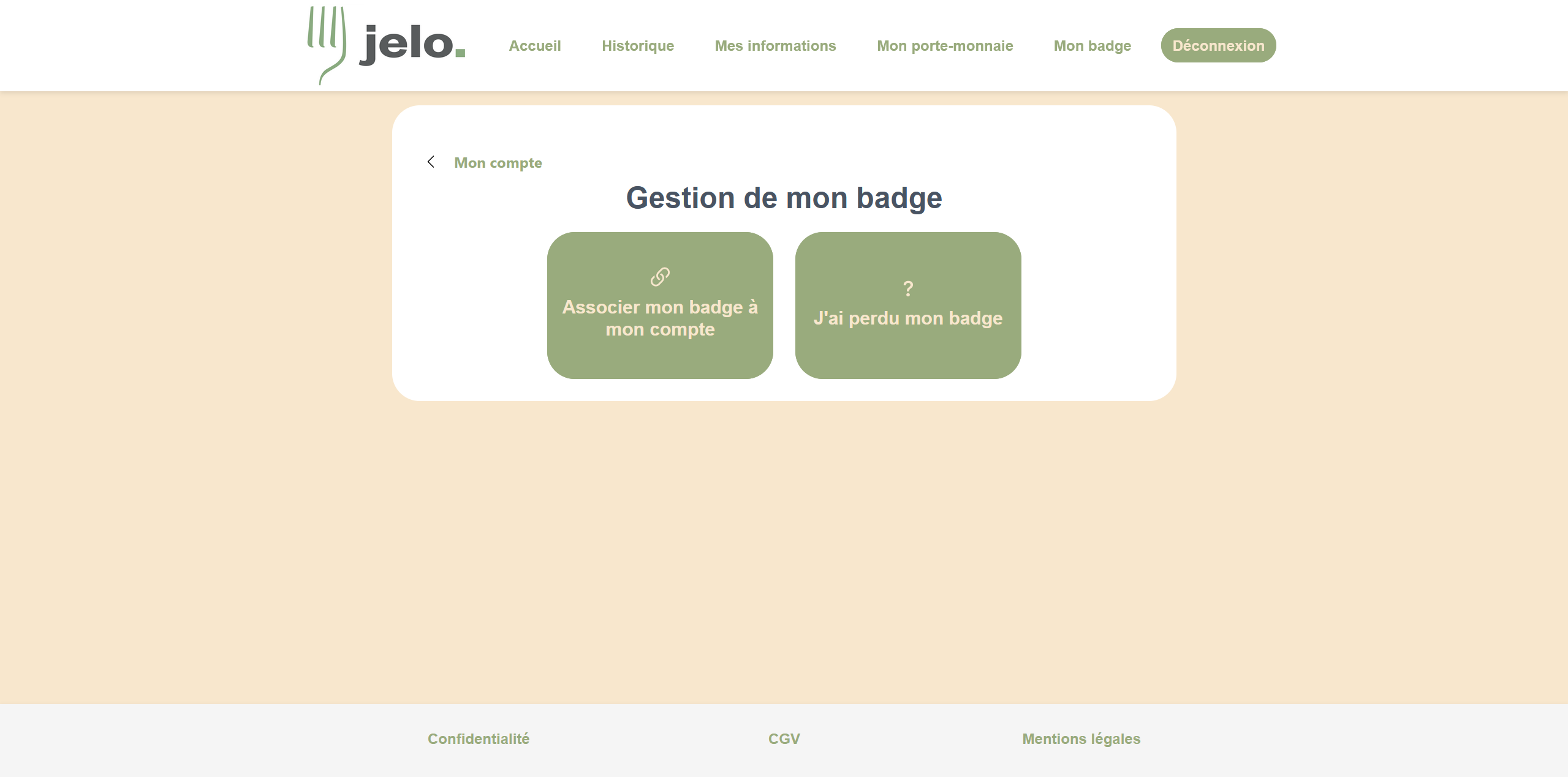 Gestion du badge