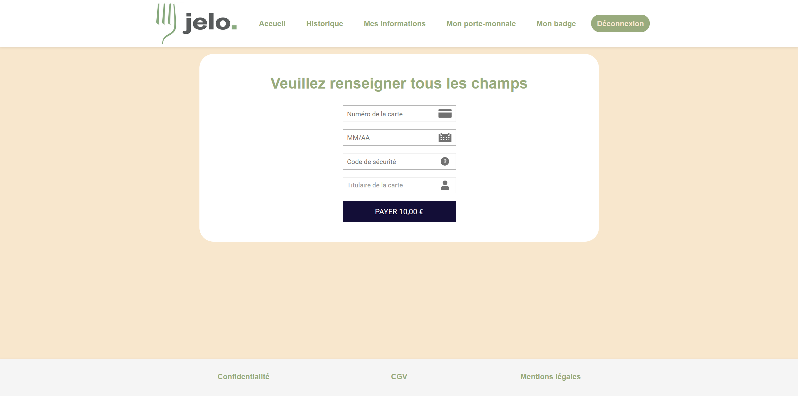 Rechargement via PayZen